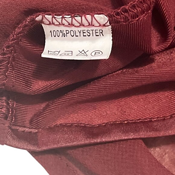 PLACE DU JOUR Tank Top Size Large Leather-look Front Sheer Back Stretchy - Picture 10 of 11